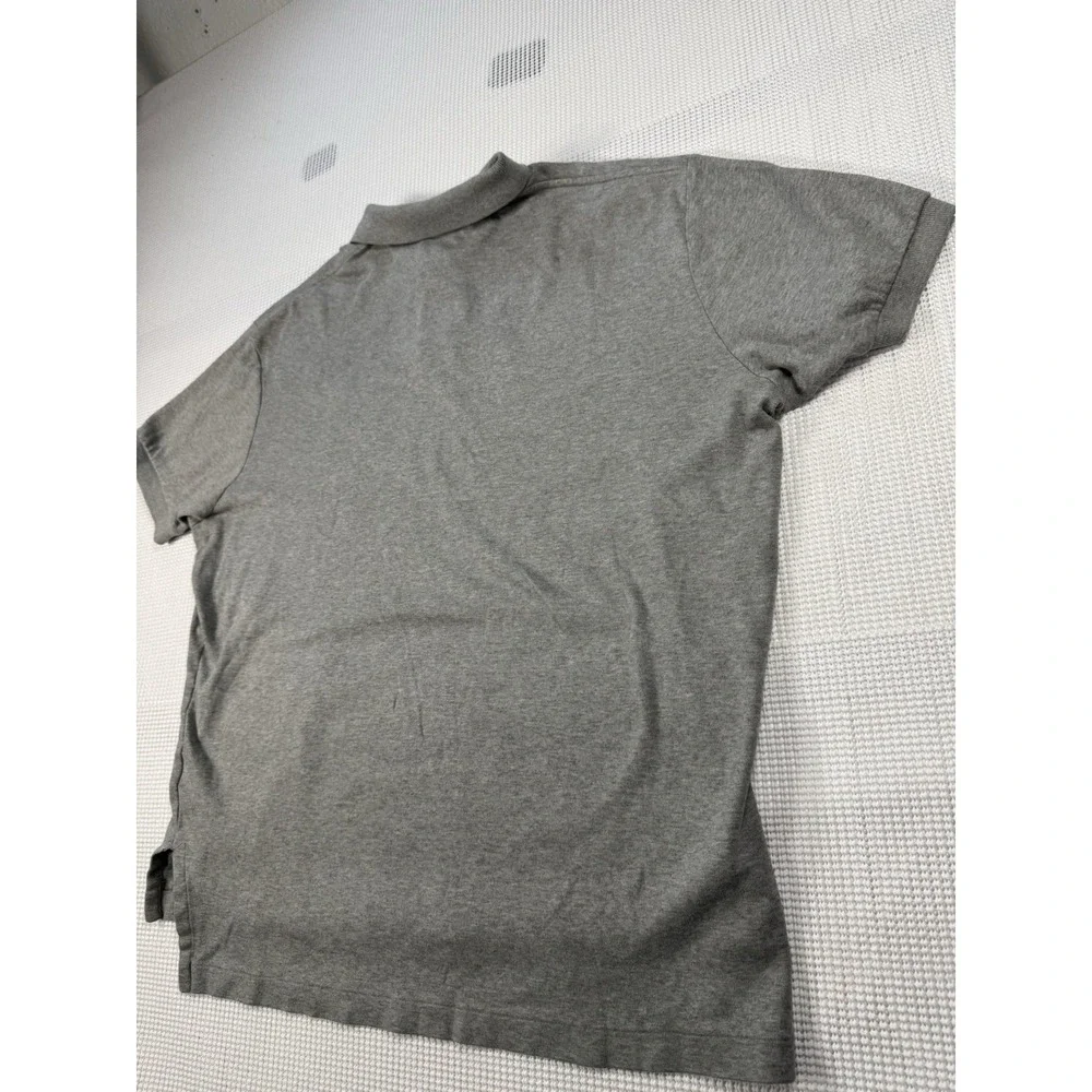 Polo Ralph Lauren Mens Large Gray Short Sleeve Pony Logo Polo Shirt 33672
